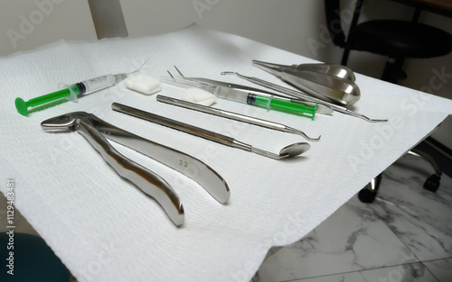 Some dental instruments.