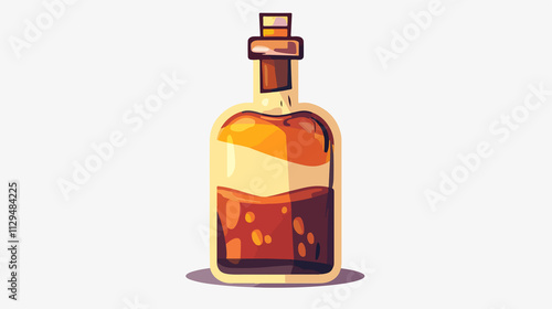 Rum Bottle Icon Vector Isolated Illustration