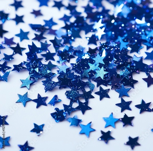 Blend Stock Glitter pastel blue star accessories with a turquoise element. photo