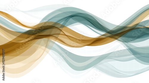 A wave of color with a blue and green stripe. Illustration