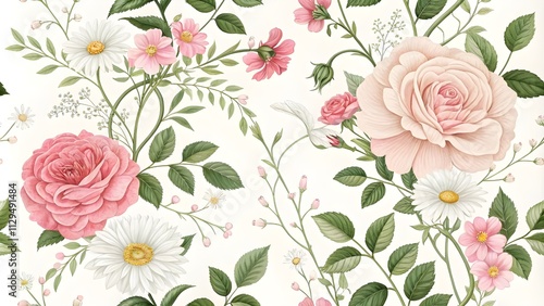 Wallpaper Mural roses background Torontodigital.ca