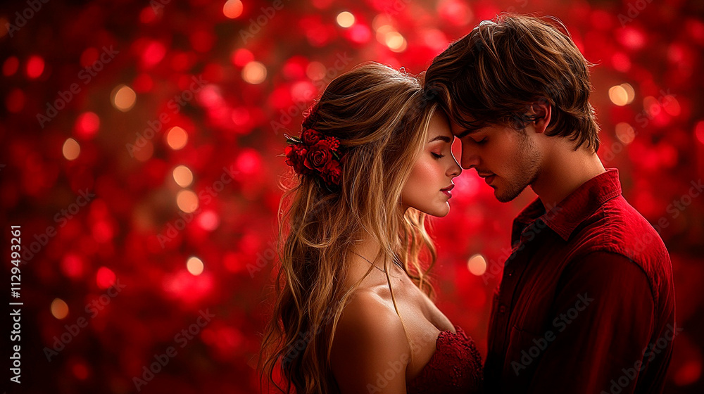 In the Glow of Love: Romantic Valentine's Moment In the Glow of Love: Romantic Valentine's Moment