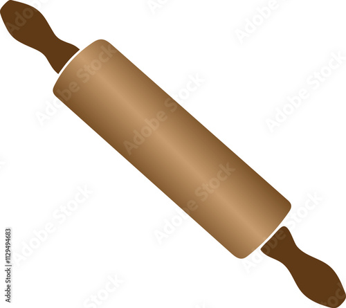 Rolling Pin Colorful Vector Illustration Design (Version: 02)