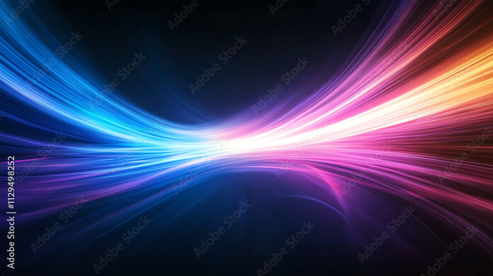 Vibrant light trails in blue, pink, and orange create a dynamic abstract background. Vibrant light trails in blue, pink, and orange create a dynamic abstract background.