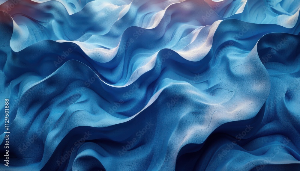 Obraz premium A blue wave with a lot of texture and detail