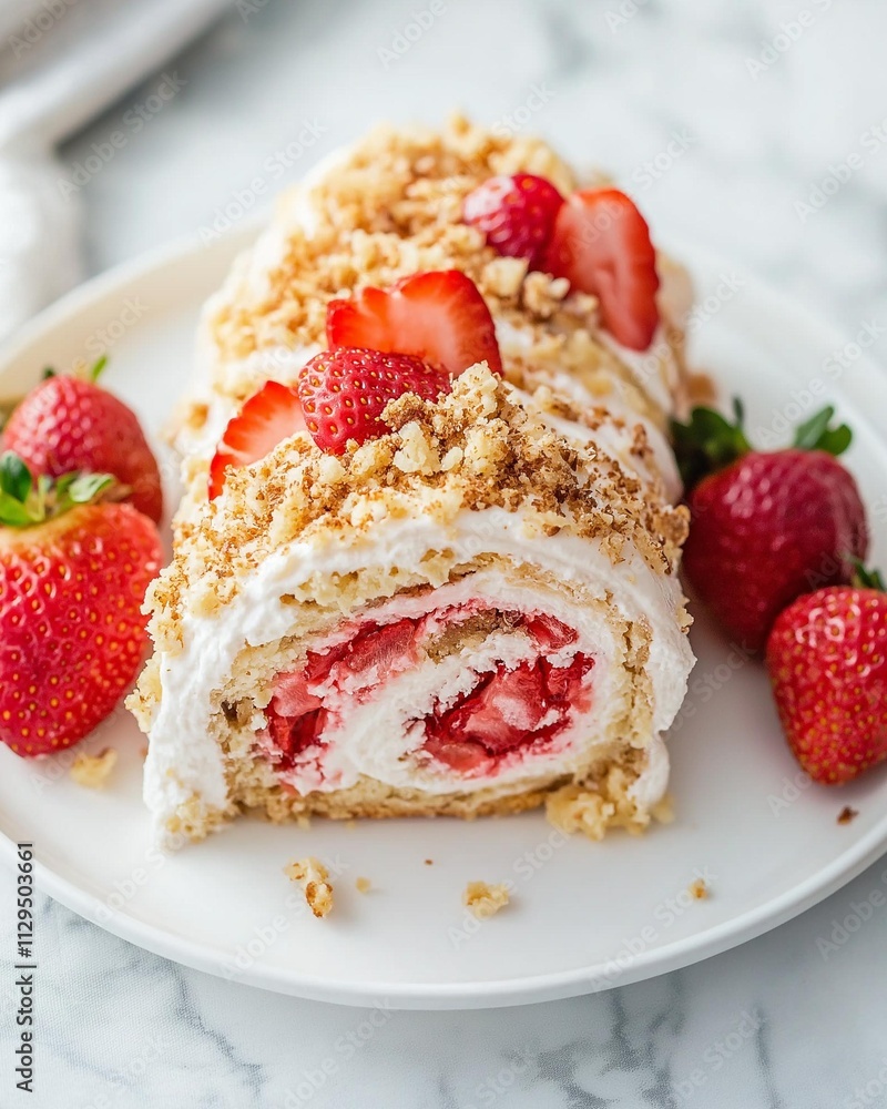 AI generator image of strawberry cream cake with pink and white color scheme, white background tablecloth, cream cheese butterball decoration on the top of the cake, big strawberry of cake AI generator image of strawberry cream cake with pink and white color scheme, white background tablecloth, cream cheese butterball decoration on the top of the cake, big strawberry of cake