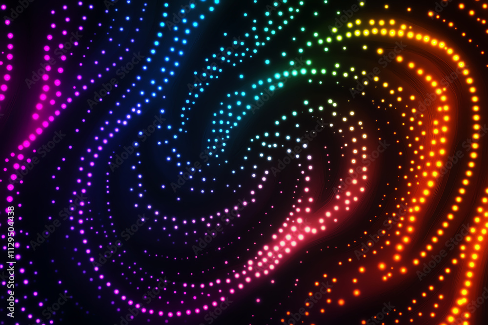 Obraz premium Colorful swirling patterns create a vibrant, modern digital background.