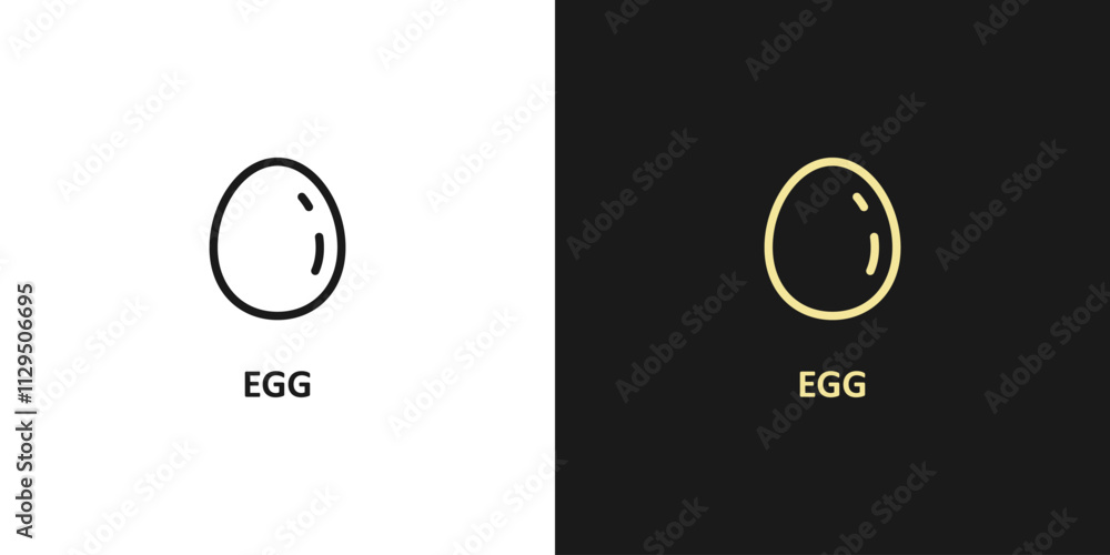 Egg black icon. Chicken egg. Food silhouette. Vector isolated on white Egg black icon. Chicken egg. Food silhouette. Vector isolated on white