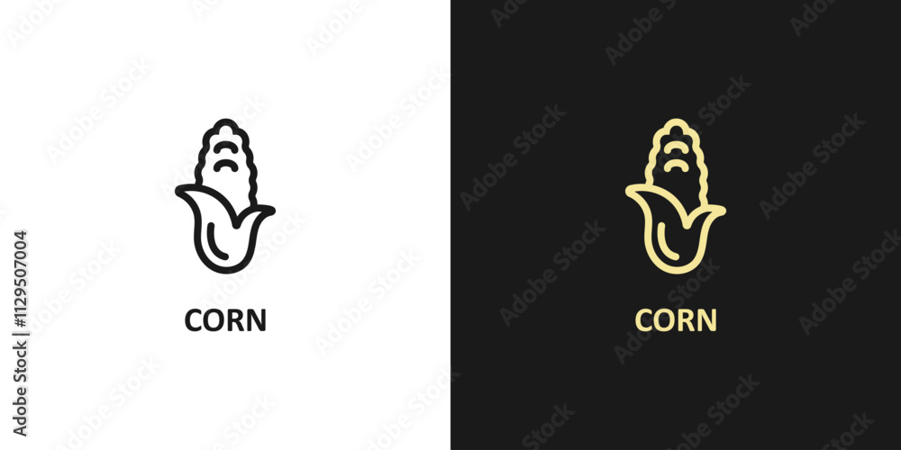 Corn simple icon. Ear of corn vector sign. Vector illustration Corn simple icon. Ear of corn vector sign. Vector illustration