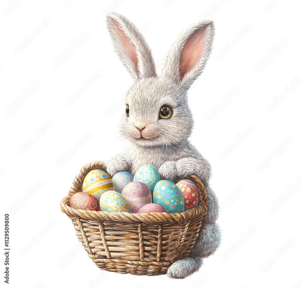 easter bunny with eggs easter bunny with eggs