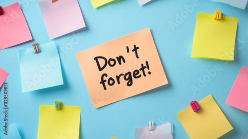 Colorful Sticky Notes Reminder  Don t Forget  Planning Organization
