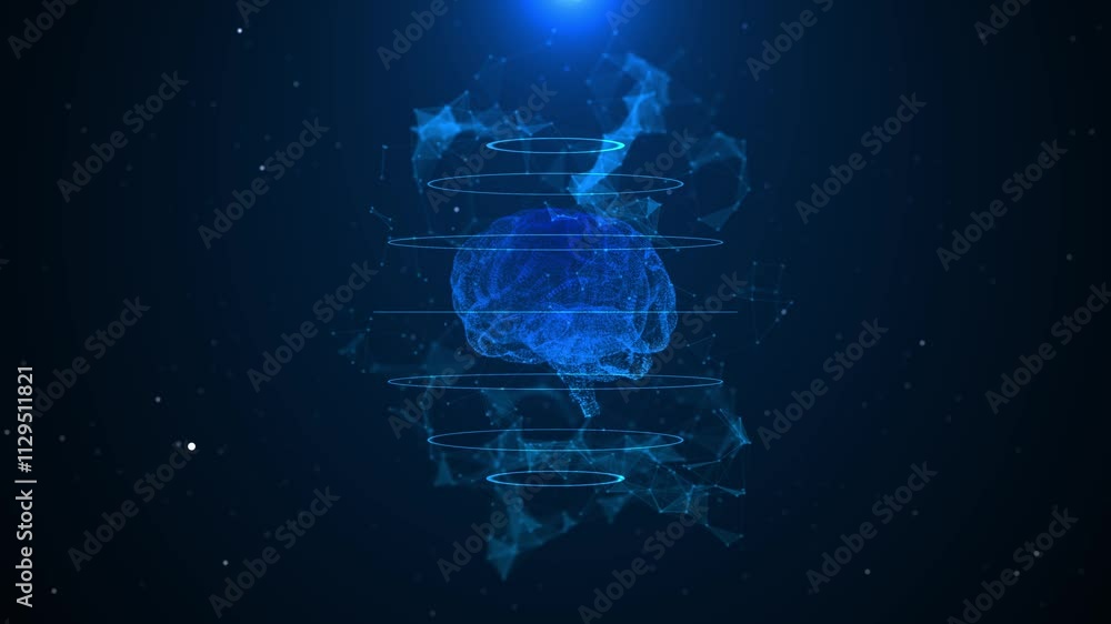 3D Science, Ai technology, Machine learning data science Automation big data exchange on network connection, transition, Innovative and Deep learning of Artificial intelligence. Advanced Technology