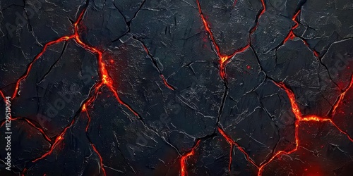 Black background with red lava and cracks
