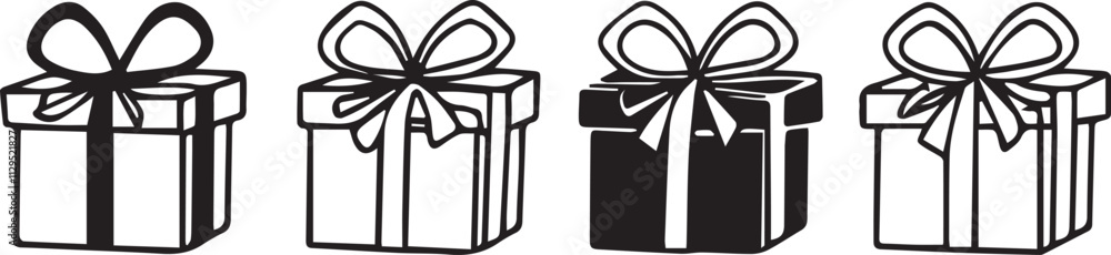 Collection of Gift Vector Set Ribbon Collection of Gift Vector Set Ribbon