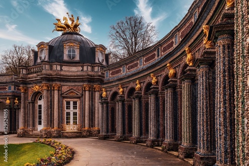 View of the Hermitage Museum in Bayreuth in Bavaria, Germany.