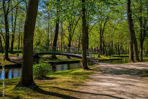 Fototapeta Naklejka Na Ścianę i Meble -  Castle park in Bayreuth in Bavaria, Germany.