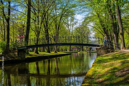 Fototapeta Naklejka Na Ścianę i Meble -  Castle park in Bayreuth in Bavaria, Germany.