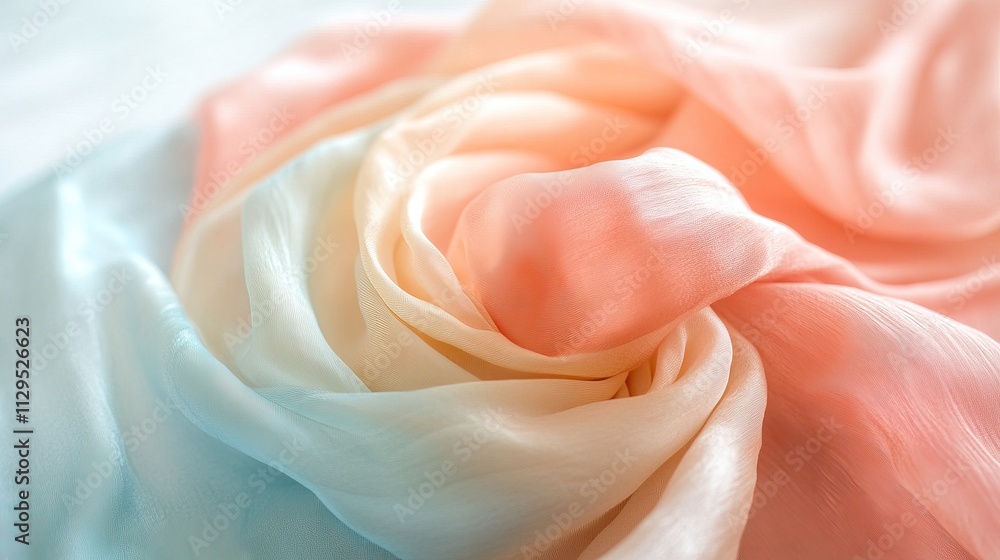 Pastel ombre silk fabric swirled texture. Pastel ombre silk fabric swirled texture.