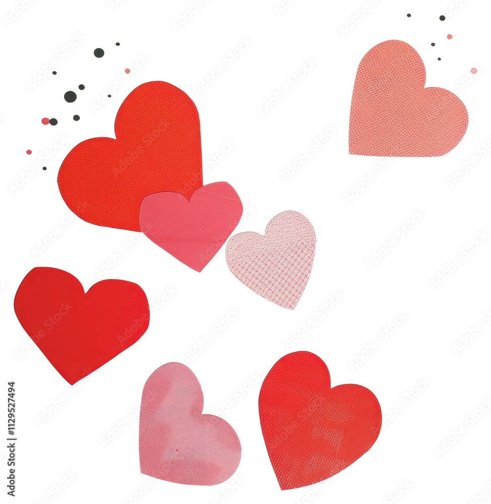 PNG Hearts floating retro paper pink red illustration. PNG Hearts floating retro paper pink red illustration.