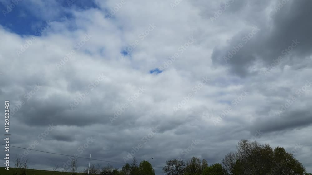 Dramatic Winter Rain Clouds over England UK