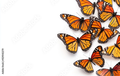 Plain tiger butterflies and monarch butterflies, both invertebrates, have similar flying patterns. photo