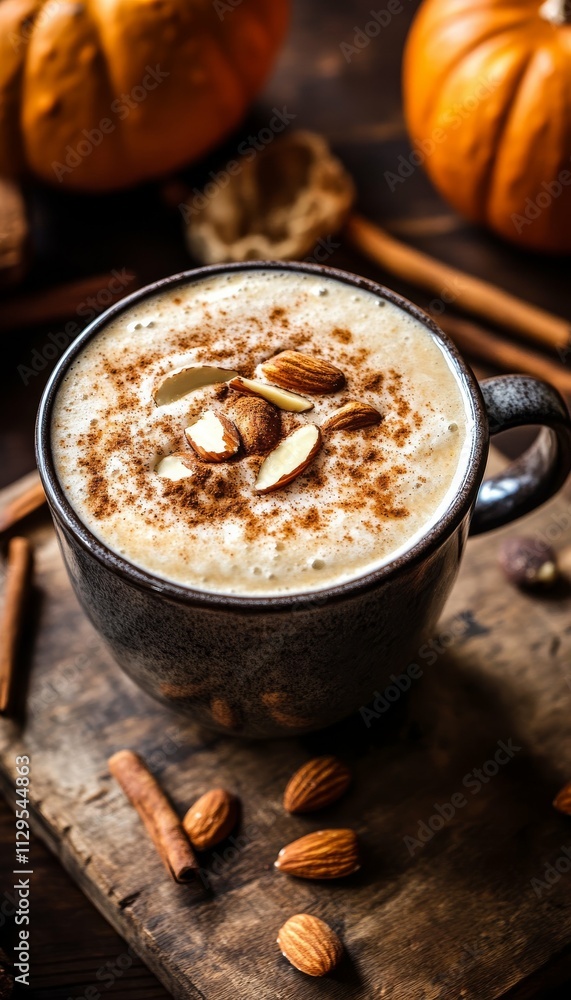 Cozy Pumpkin Latte Cinnamon Almonds Cozy Pumpkin Latte Cinnamon Almonds
