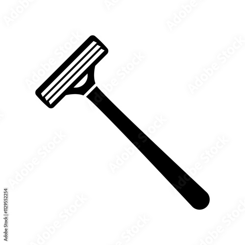 Razor icon. Black silhouette. Front side view. Vector simple flat graphic illustration. Isolated object on white background. Isolate.
