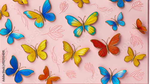 seamless pattern with butterflies