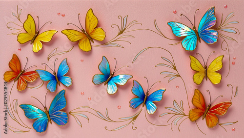 seamless pattern with butterflies