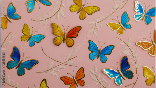 seamless pattern with butterflies