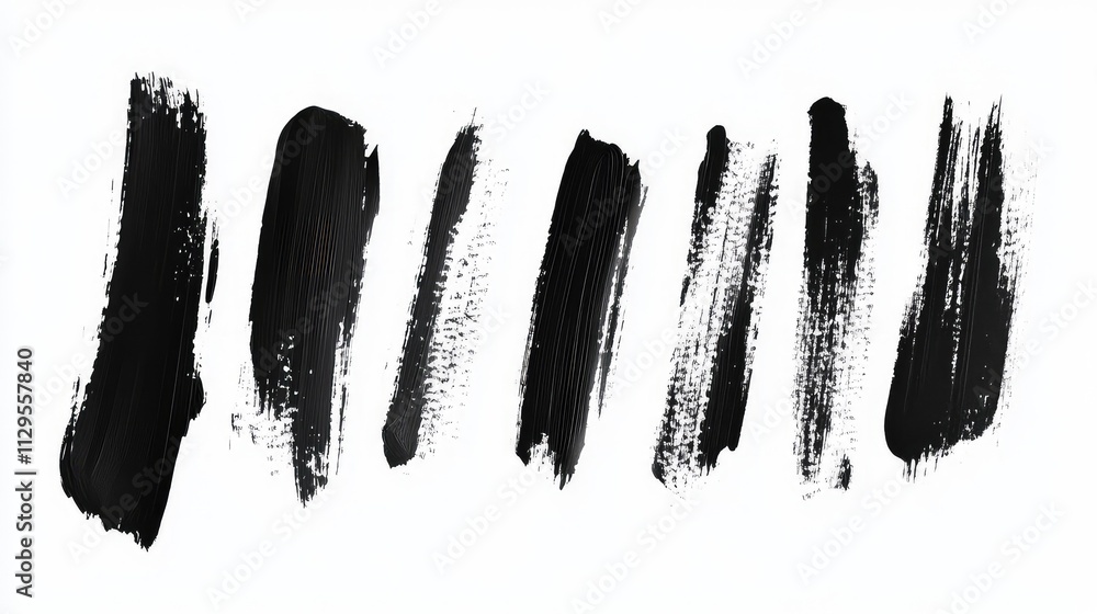 Modern Brush Underline Stroke Set with Line Marker Effect Modern Brush Underline Stroke Set with Line Marker Effect