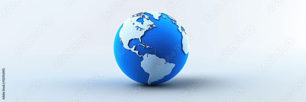 Naklejka premium Three-Dimensional Globe Representation of Continents with a Vibrant Earth Background