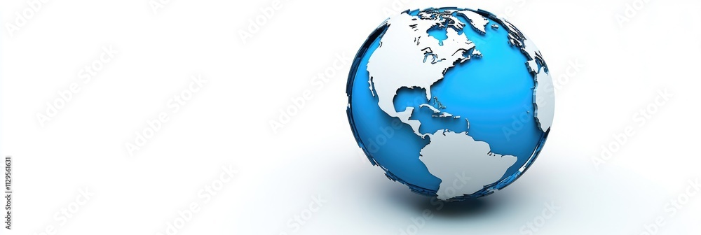 Three-Dimensional Globe Representation of Continents on a Vibrant Earth Map Background Three-Dimensional Globe Representation of Continents on a Vibrant Earth Map Background
