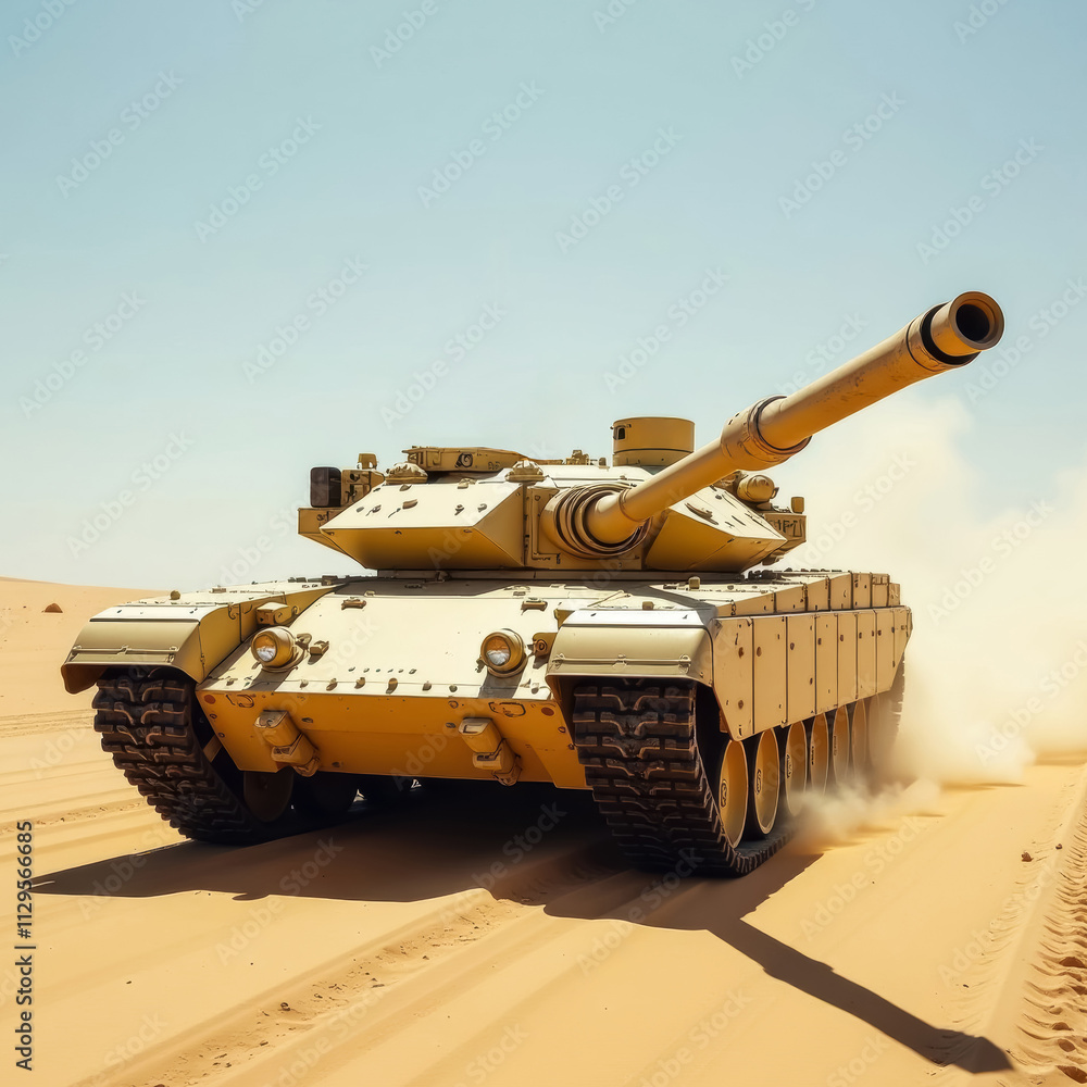 main battle army tank in yellow sand camouflage main battle army tank in yellow sand camouflage