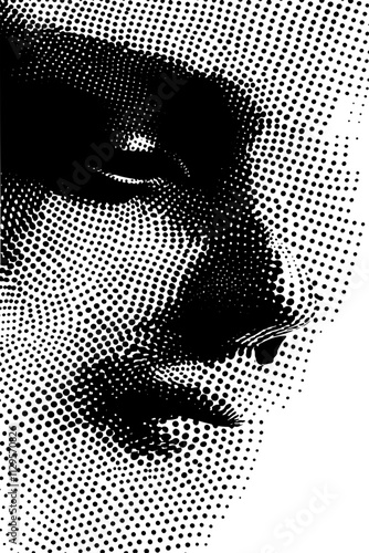 Grafik aus dem Set: schwarz, weiß, siebdruck, stencil, cover, punk, grunge, pointilismus und mehr