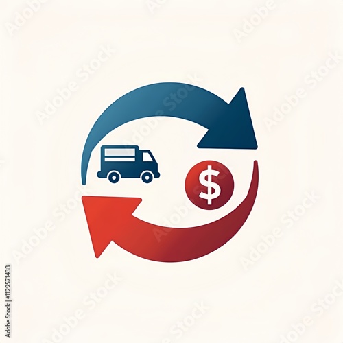 Trade and Global Commerce Icon Logo – Export and Import Exchange Design