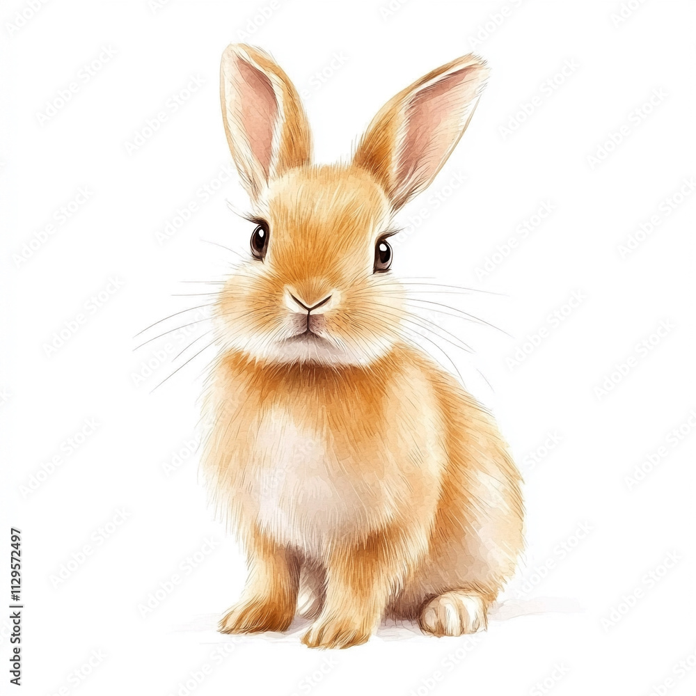 rabbit on white rabbit on white