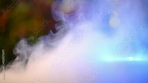 Seamless Loop of Mystical Mist Rising in Soft Blue and White - Ethereal, Dreamlike Steam Animation