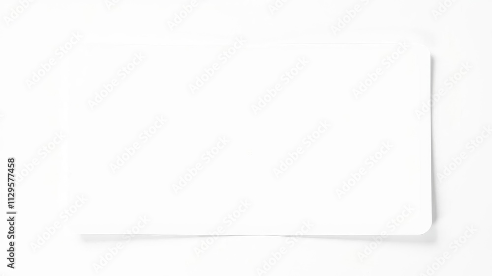 Horizontal greeting card mockup template with white background and realistic shadow effect, horizontal, paper Horizontal greeting card mockup template with white background and realistic shadow effect, horizontal, paper