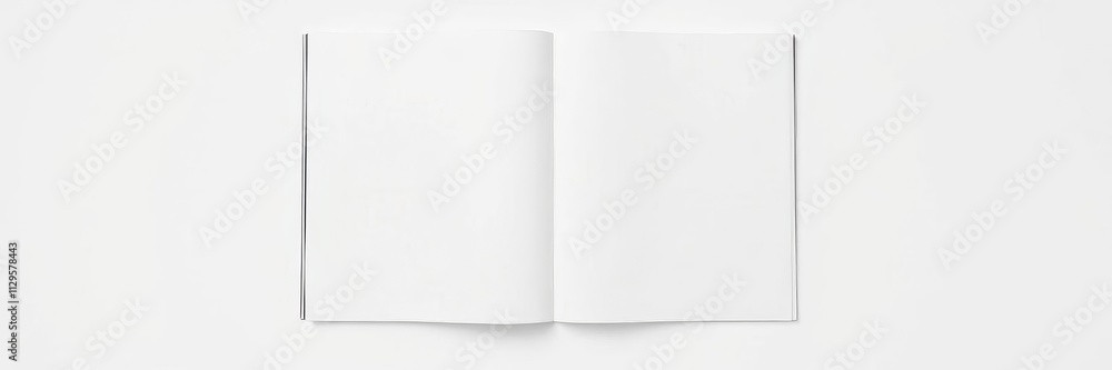 Magazine cover mockup with blank space on white background, paper, cover Magazine cover mockup with blank space on white background, paper, cover