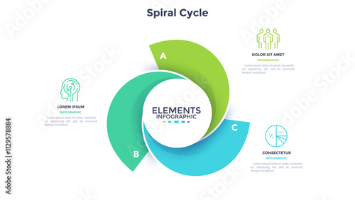 Modern Business Infographic Vector Template