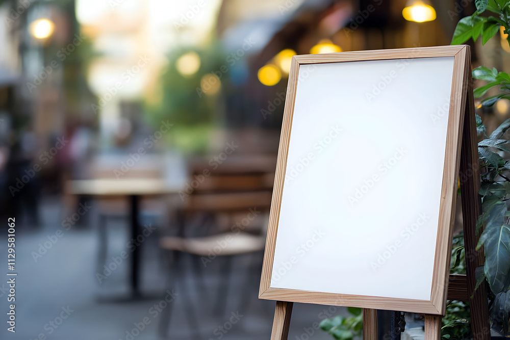 Blank canvas waits for creativity to unfold at a charming outdoor cafe nestled in a vibrant urban setting bustling with life during a sunny afternoon Blank canvas waits for creativity to unfold at a charming outdoor cafe nestled in a vibrant urban setting bustling with life during a sunny afternoon