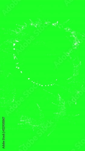 Shining Sparks On A Green Screen vertical video