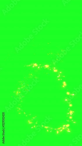Shining Sparks On A Green Screen vertical video