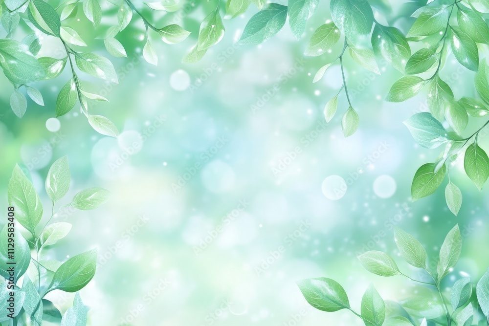 Beautiful Nature View with Green Leaves and Soft Blurred Background Beautiful Nature View with Green Leaves and Soft Blurred Background