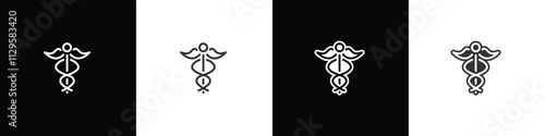 Medicine symbol. Pharmacy icons, medicine, healthcare, community service icons, Medicine and Health Services in flat and linear shapes on black, white and transparent backgrounds.