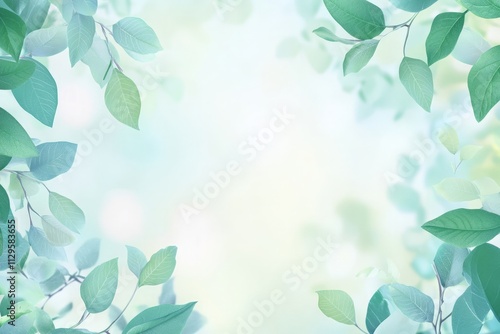 Serene Nature View with Soft Green Leaves and Blurred Background
