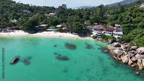 Silver beach or crystal beach in koh Samui, Thailand