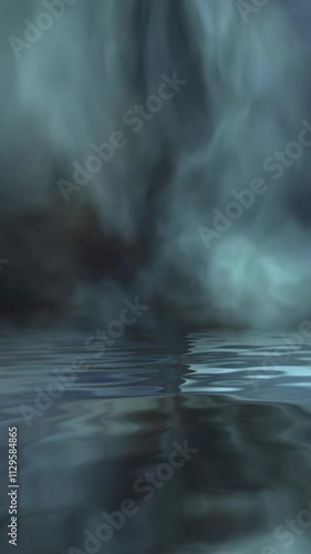 Smoke On The Water reflected in water vertical video