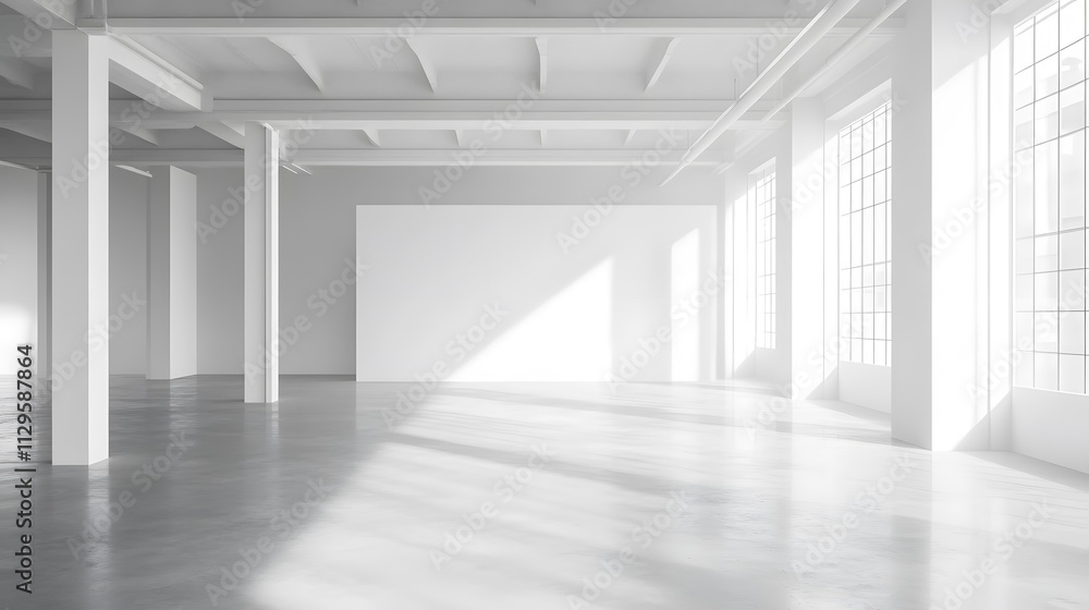 A blank white open space against a bare wall. A blank white open space against a bare wall.